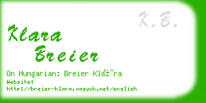 klara breier business card